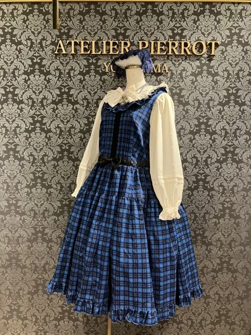 【heavenly garden 】ヘヴンリィ ガーデン タータンチェックジャンパースカート・ブルー