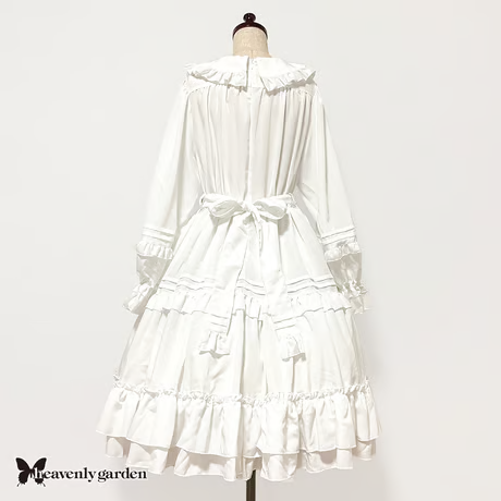 【heavenly garden 】ヘヴンリィ ガーデン フリルドールワンピース・ホワイト