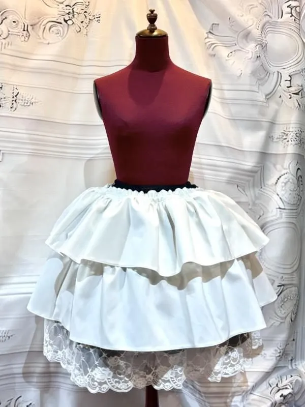 MARBLE] Skirt with volume lace with Marble pannier: This is a mail