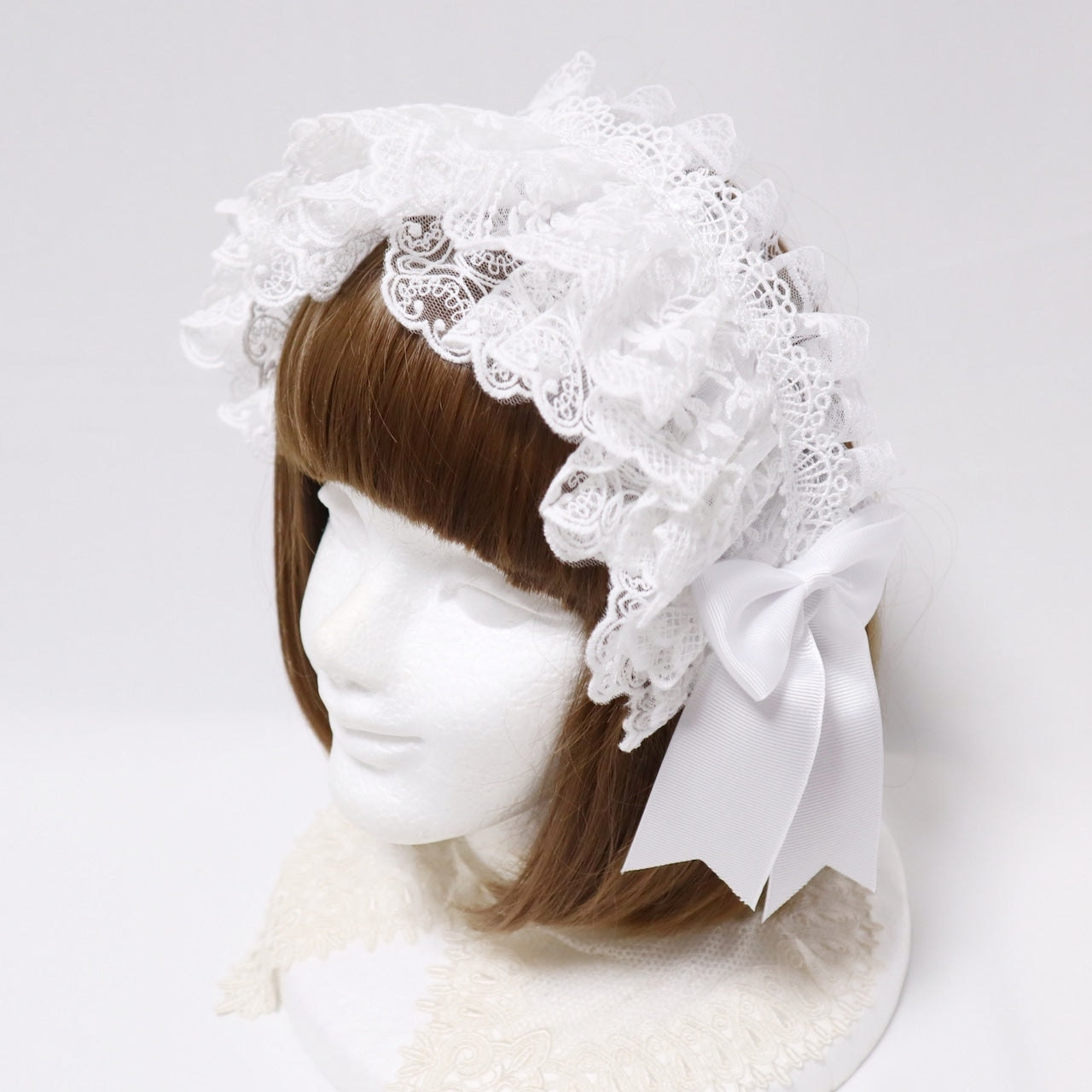 【Morun×Muuna Stoik】모란 무나스토틱 Libra 헤드 드레스 생성/화이트/블랙×레드/블랙×화이트/블랙×블랙/블랙×그린