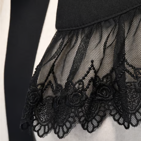 【Sheglit】シェグリット Serena Detachable Collar ホワイト/ ブラック