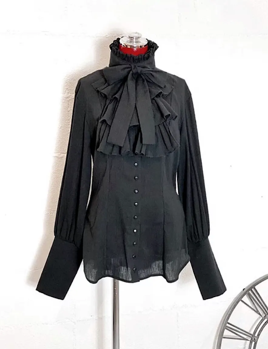 【Na+H】エヌエープラスエイチ ブラウスセット(楊柳/黒)