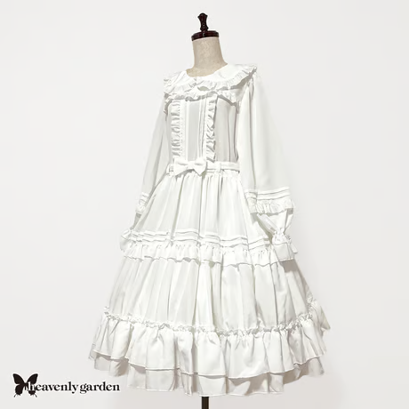 【heavenly garden 】ヘヴンリィ ガーデン フリルドールワンピース・ホワイト