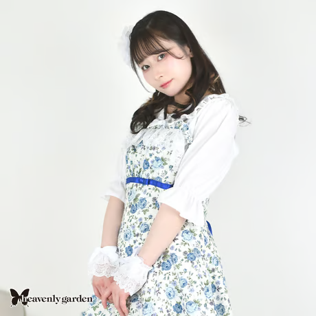 【heavenly garden 】ヘヴンリィ ガーデン ローズプリンセスラインジャンパースカート・ブルー
