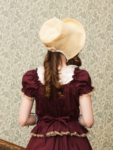 【Victorian maiden】ヴィクトリアンメイデン ★ご予約受付中★ vintageレースプリントスリーブフリルビスチェ