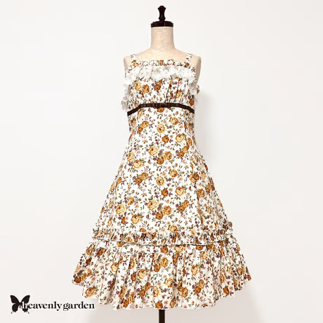 【heavenly garden 】ヘヴンリィ ガーデン ローズプリンセスラインジャンパースカート・イエロー