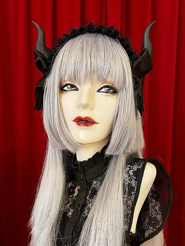 【Estrellas】デビルホーンヘッドドレス/黒×緑★ウィンターセール2月23日まで★