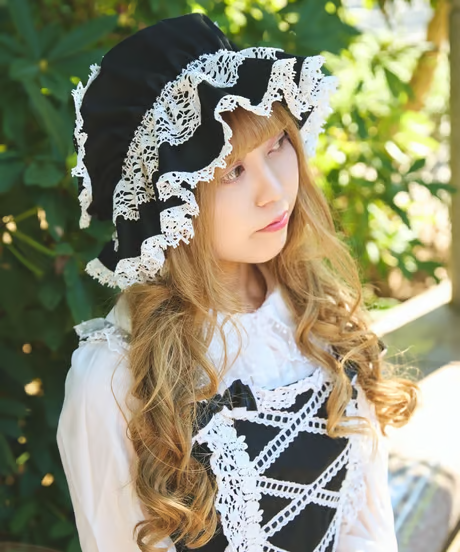 【Moonrise Theater】ムーンライズ・シアター "Love" ナイトキャップ 黒×赤ハート