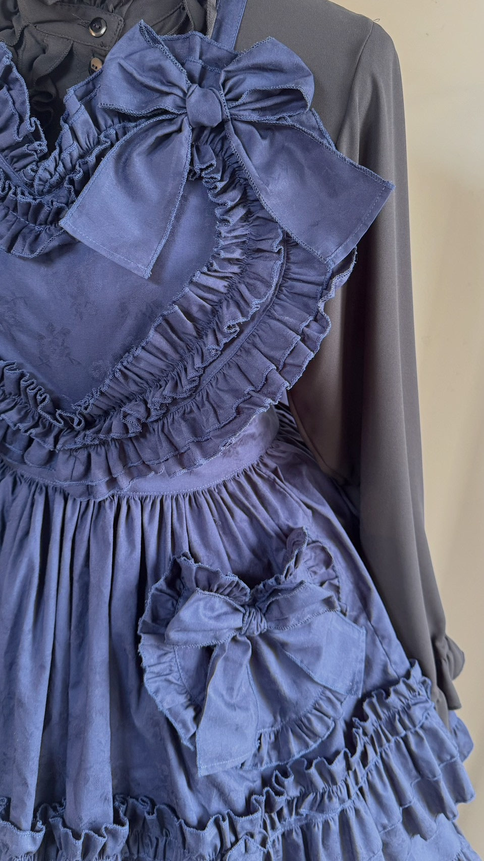 【Physical Drop】フィジカルドロップ ハートエプロン+スカートセット【紺】