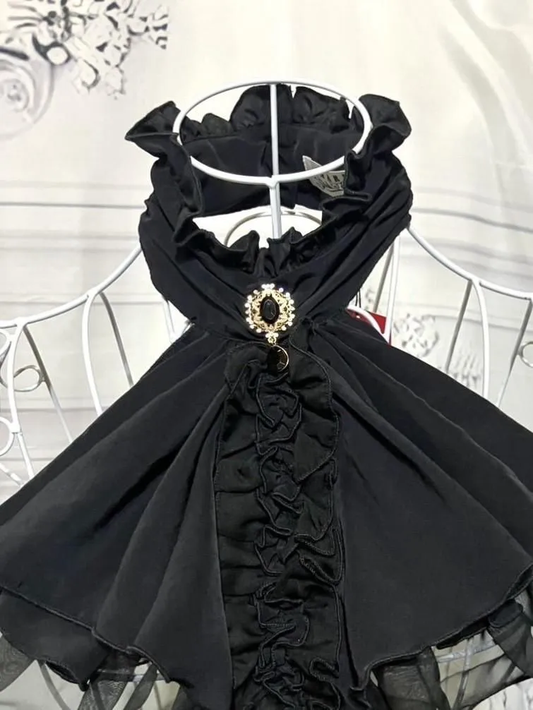 【MARBLE】マーブル ゴシック調ボリュームドレープタイ:黒