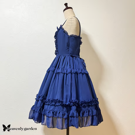 【heavenly garden 】ヘヴンリィ ガーデン シフォンジャンパースカート・ブルー