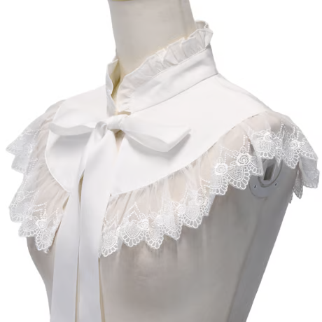 【Sheglit】シェグリット Serena Detachable Collar ホワイト/ ブラック
