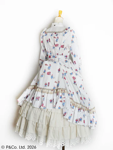 【Victorian maiden】ヴィクトリアンメイデン Paddington™ クラシカルドールロングドレス(プラスサイズ)ホワイト/ベージュ