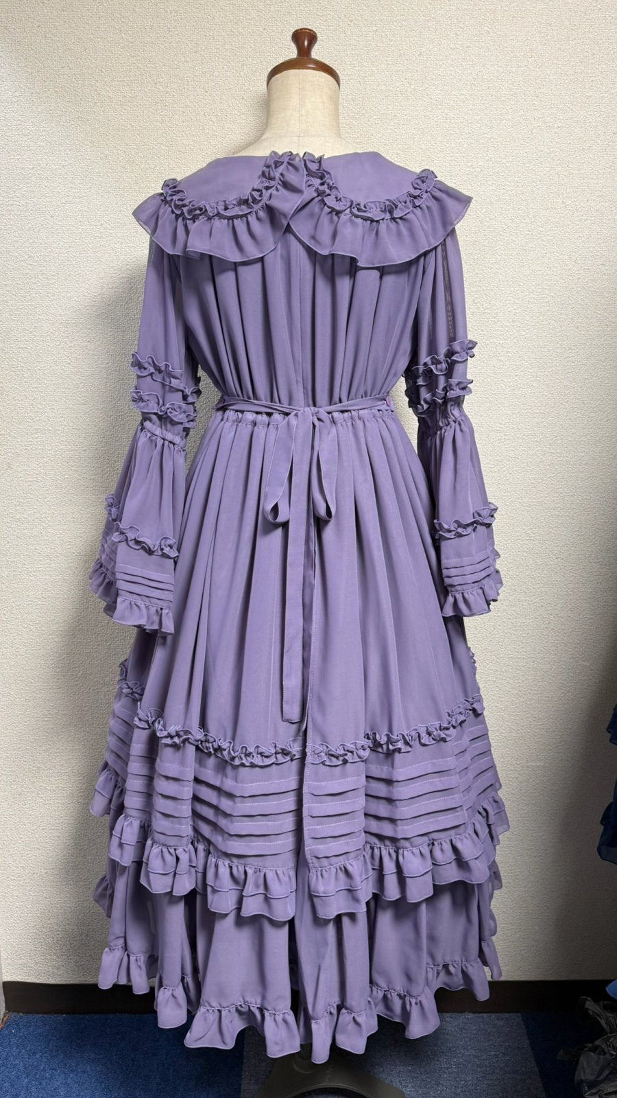 【Physical Drop】フィジカルドロップ クラシカル姫袖ドレス【ラベンダー】