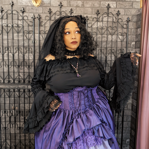 【ATELIER PIERROT】Shirring princess sleeve blouse Plus Size