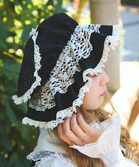 【Moonrise Theater】ムーンライズ・シアター "Love" ナイトキャップ 黒×赤ハート