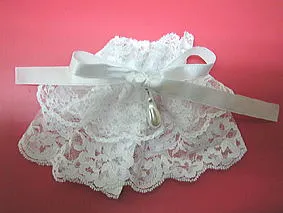 【MARBLE】マーブル アクセサリー付き2段レースアームバンド:白×白パールしずく