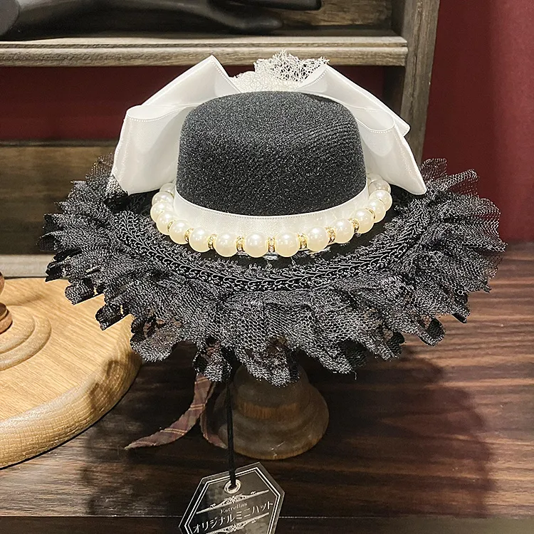 【Estrellas】エストレージャス Estrellasオリジナルミニハット/黒×白