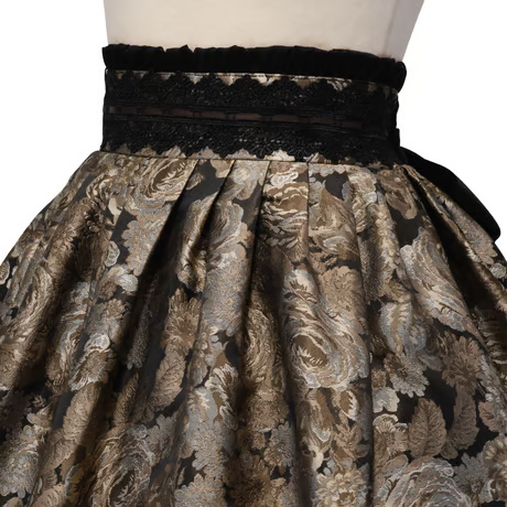 【Sheglit】シェグリット "Del Fiore"ジャガードスカート ボルドー/ブラウン/ブラック