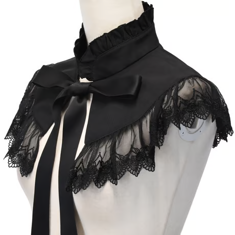 【Sheglit】シェグリット Serena Detachable Collar ホワイト/ ブラック