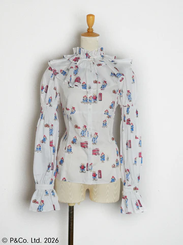 【Victorian maiden】ヴィクトリアンメイデン Paddington™ ラッフルフリルブラウス ホワイト/ベージュ