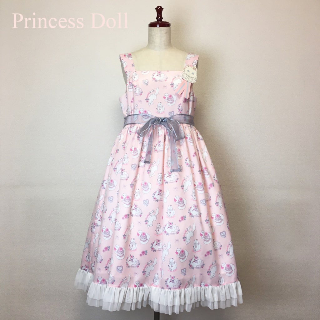 【Princess Doll】プリンセスドール わたみあネコちゃんワンピース/Pink