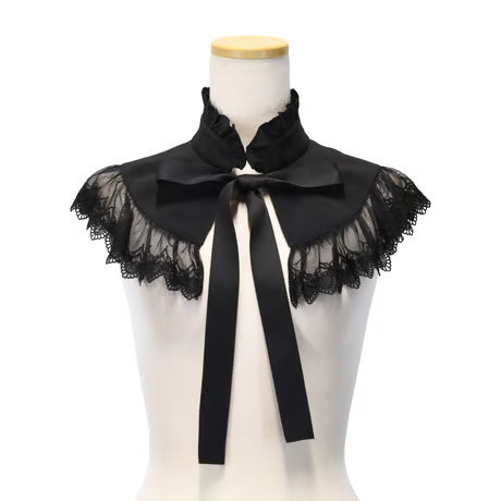 【Sheglit】シェグリット Serena Detachable Collar ホワイト/ ブラック