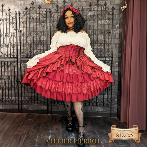 【ATELIER PIERROT】 요정 레이스 코르셋 스커트 크기 3★7 월 21 일까지 여름 판매★