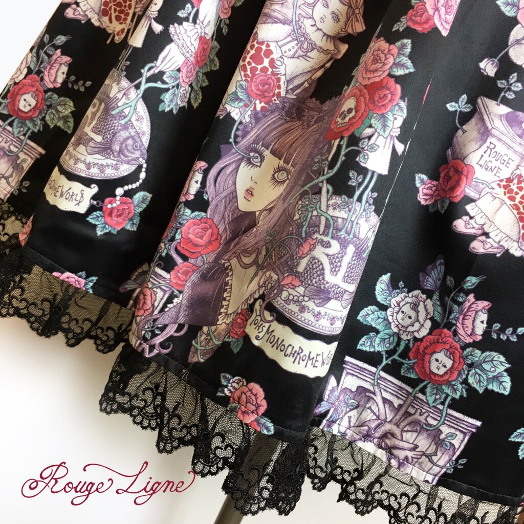 【Rouge Ligne】 生えてくるワンピース Black