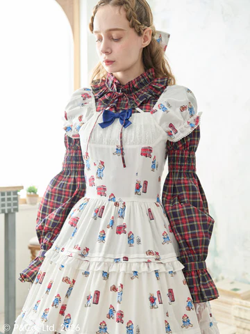 【Victorian maiden】ヴィクトリアンメイデン Paddington™ ティアードドレス ホワイト/ベージュ