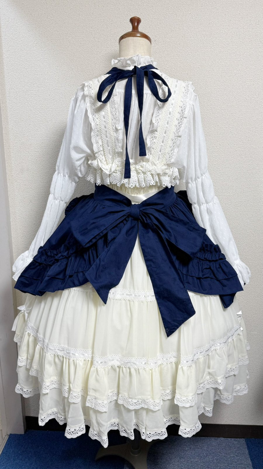 【Physical Drop】フィジカルドロップ ハートエプロン+スカートセット【紺】