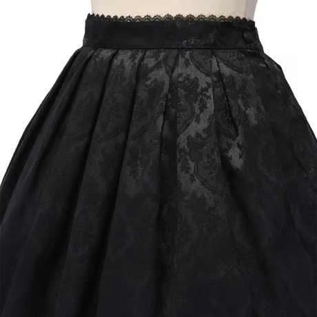 【Sheglit】シェグリット "Victorian"タックスカート グレー/ネイビー/ブラック