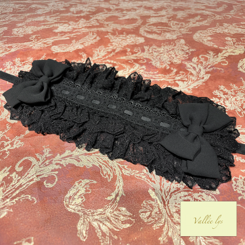 【Vallée lys】ヴァレリス Lace Enchantment Headdress White/Ivory/Wine/Purple/Navy/新色Green/Black×White/Black