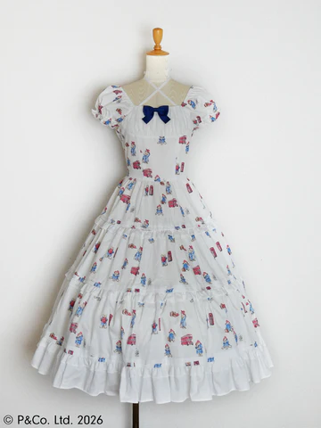 【Victorian maiden】ヴィクトリアンメイデン Paddington™ ティアードドレス ホワイト/ベージュ