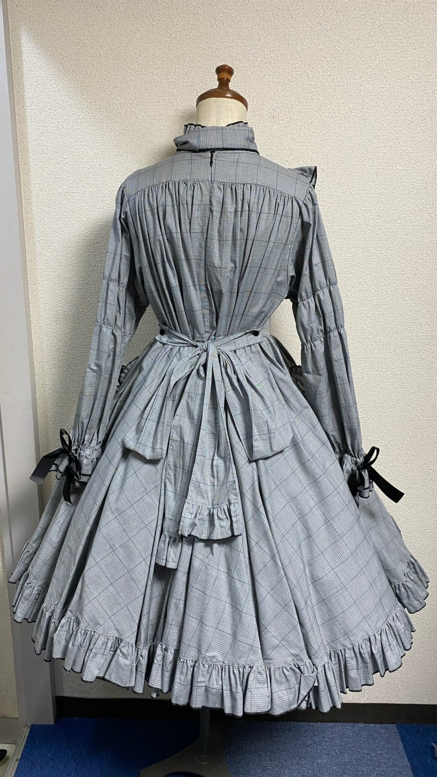 【Physical Drop】フィジカルドロップ ハートポケットサーキュラーワンピース【グレンチェック】