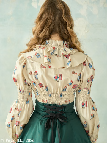 【Victorian maiden】ヴィクトリアンメイデン Paddington™ ラッフルフリルブラウス ホワイト/ベージュ