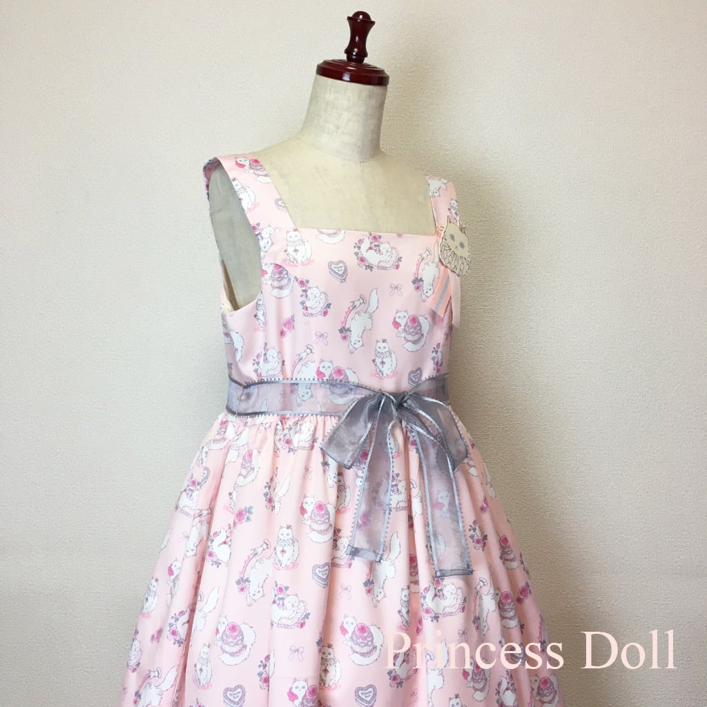 【Princess Doll】プリンセスドール わたみあネコちゃんワンピース/Pink