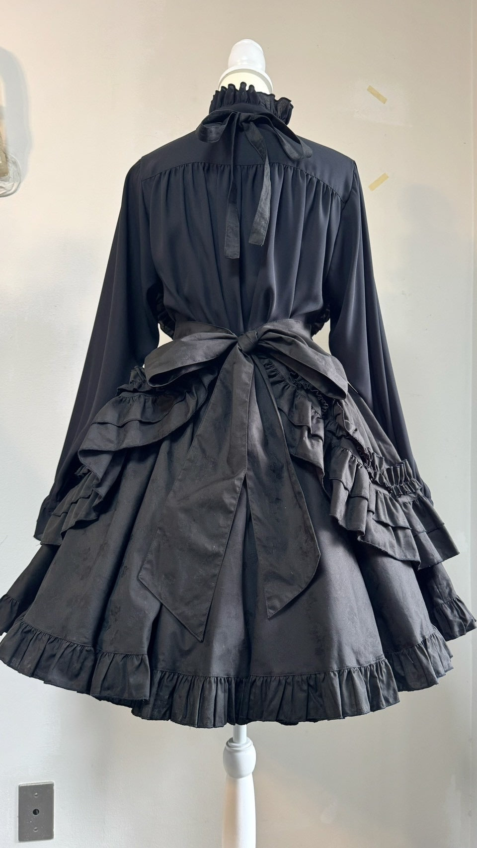 【Physical Drop】フィジカルドロップ ハートエプロン+スカートセット【黒】