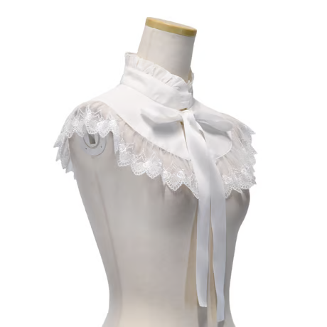 【Sheglit】シェグリット Serena Detachable Collar ホワイト/ ブラック