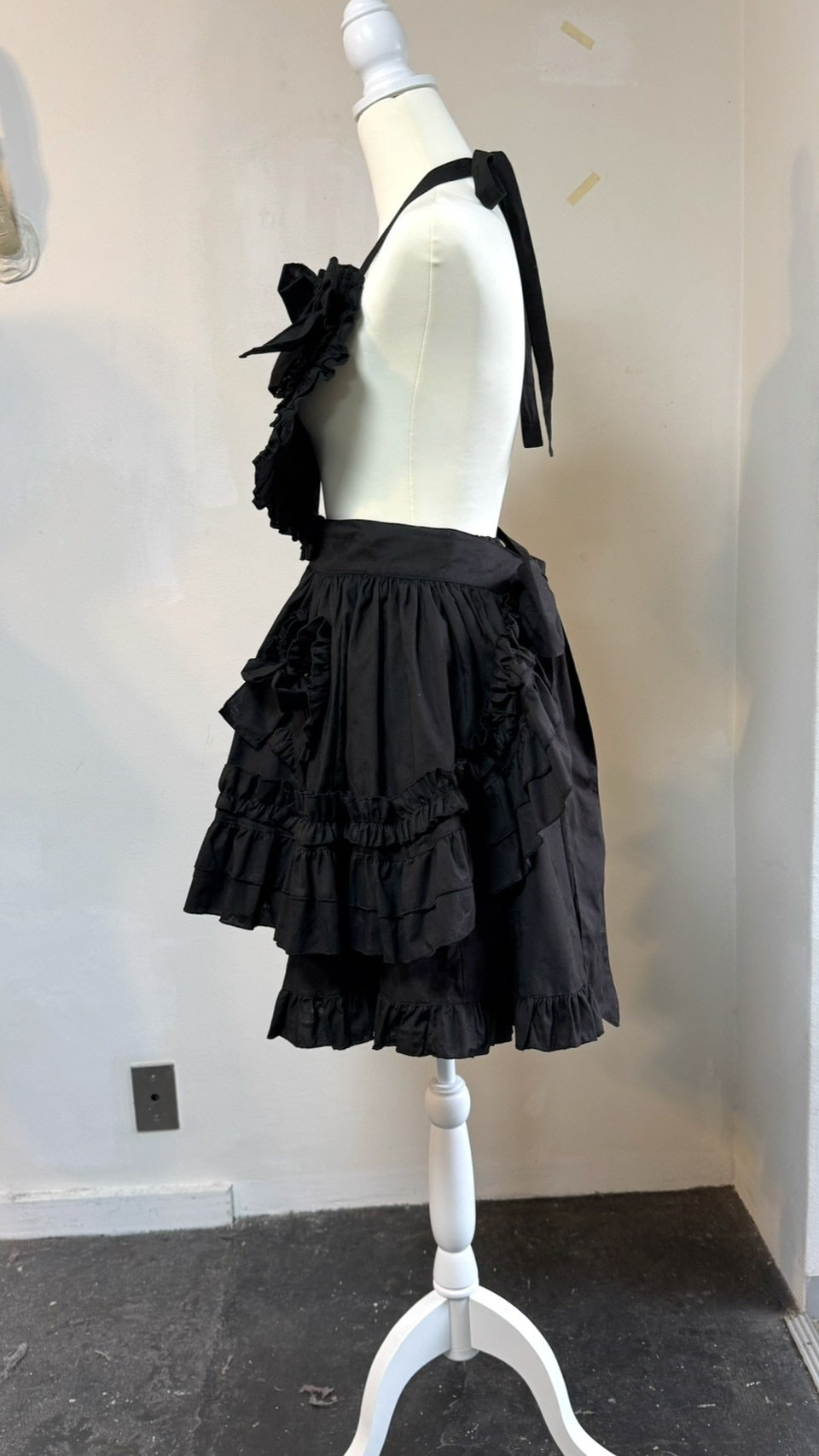 【Physical Drop】フィジカルドロップ ハートエプロン+スカートセット【黒】