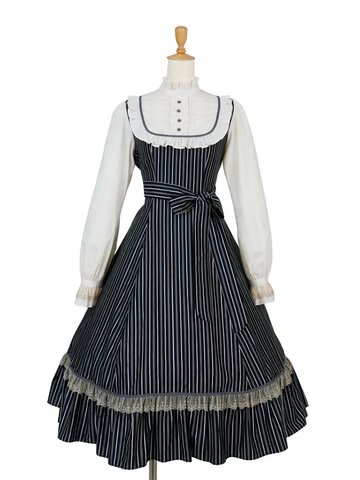【Victorian maiden】ヴィクトリアンメイデン ★ご予約受付中★ Thick英国レジメンタルローゼンドレス ボルドー/ネイビー/ブラック