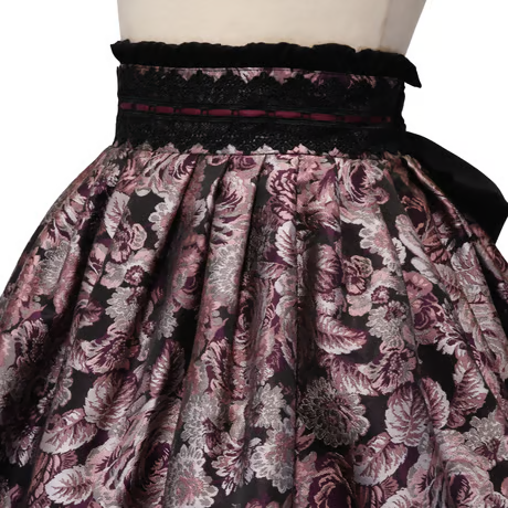 【Sheglit】シェグリット "Del Fiore"ジャガードスカート ボルドー/ブラウン/ブラック