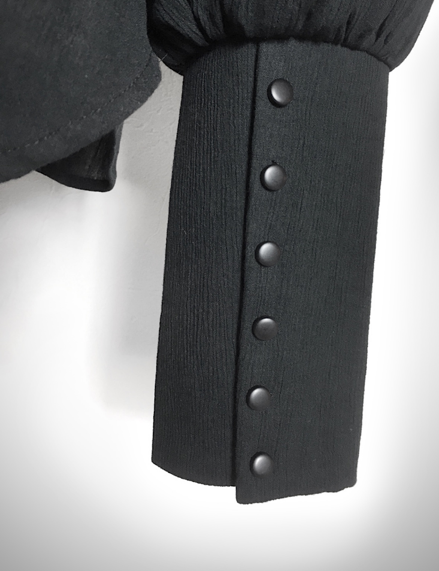 【Na+H】エヌエープラスエイチ ブラウスセット(楊柳/黒)