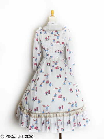 【Victorian maiden】ヴィクトリアンメイデン Paddington™ クラシカルドールロングドレス(プラスサイズ)ホワイト/ベージュ