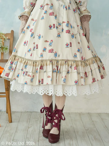 【Victorian maiden】ヴィクトリアンメイデン Paddington™ クラシカルドールロングドレス(プラスサイズ)ホワイト/ベージュ