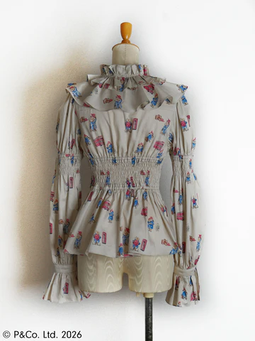 【Victorian maiden】ヴィクトリアンメイデン Paddington™ ラッフルフリルブラウス ホワイト/ベージュ