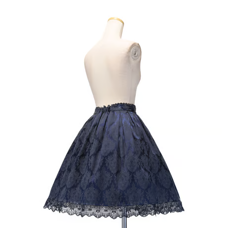 【Sheglit】シェグリット "Victorian"タックスカート グレー/ネイビー/ブラック