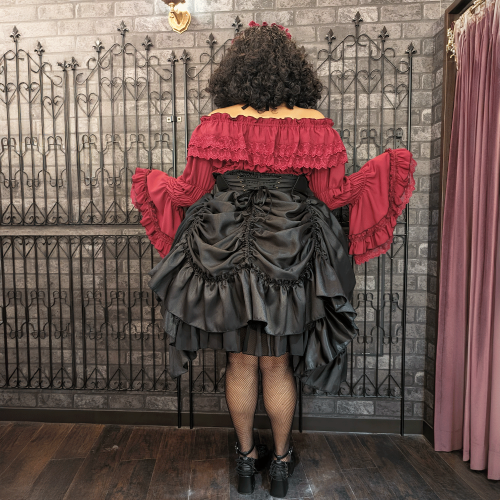 【ATELIER PIERROT】Shirring princess sleeve blouse Plus Size ★サマーセール対象!!8月24日まで★