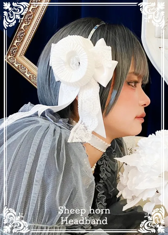 アトリエピエロ JSK＋カチューシャset Estrellas】エストレージャス シープホーンカチューシャ／白｜ATELIER