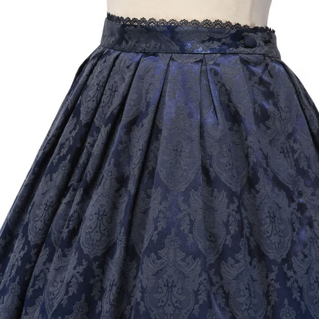 【Sheglit】シェグリット "Victorian"タックスカート グレー/ネイビー/ブラック